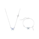 Ледяной кристалл, бабочка, цепочка на ключицу