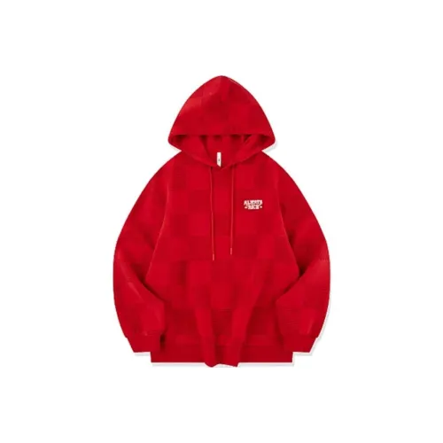 QIAODAN Get Rich Every Day Толстовка Мужская Карпово-красный С принтом