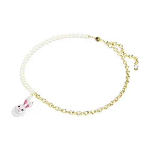 Swarovski Золото-Покрытое Ожерелье Женское Золото Белый