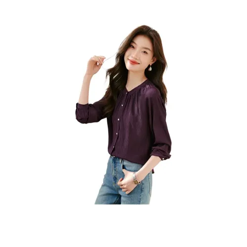 Mo Han Yi Mei Рубашка Женская Фиолетовая