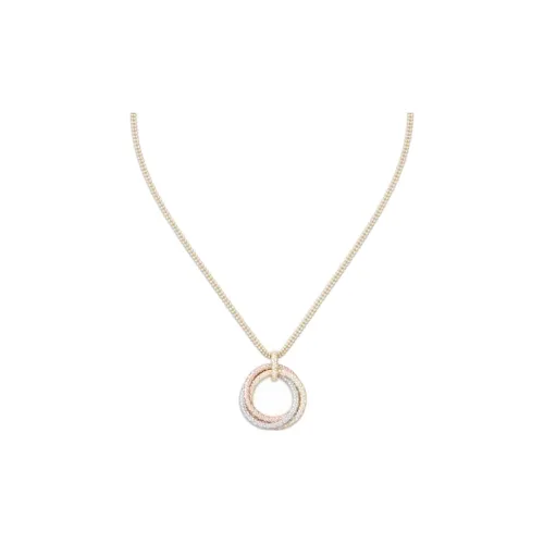 Cartier Trinity Series 18К Белое золото 18К Золото 18К Розовое золото Бриллиантовые ожерелья Женские Золото