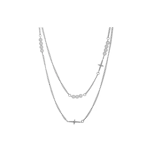 FOREVER MELODY Титановая сталь Искусственный жемчужный кулон Ожерелья Унисекс