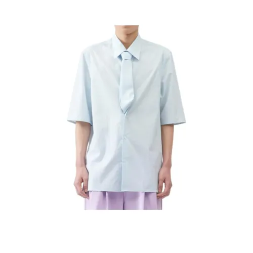 BED J.W. FORD Blue Men's Shirts BED J.W. FORD Синий Мужские Рубашки