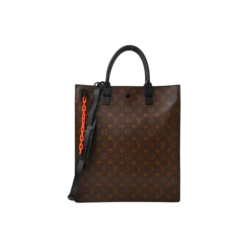 LOUIS VUITTON Монограмма Покрытый холст Одно плечо Сумка Мужская Коричневая