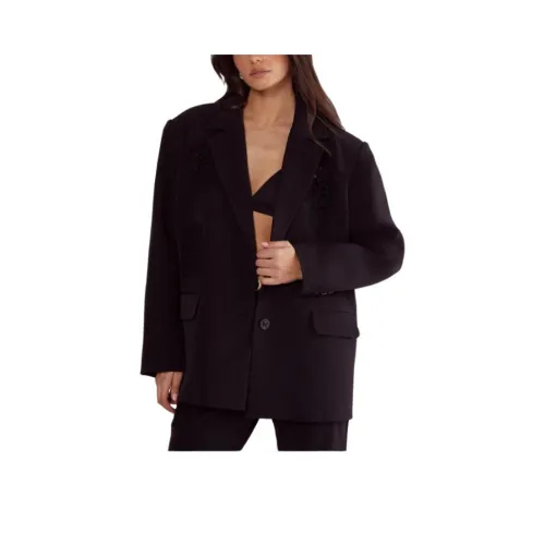 NASTY GAL Tailored Crochet Вкладыш OVERSIZED Blazer Бизнес Костюм Женские