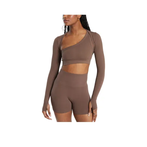 GYMSHARK CROP TOP Женские Коричневый