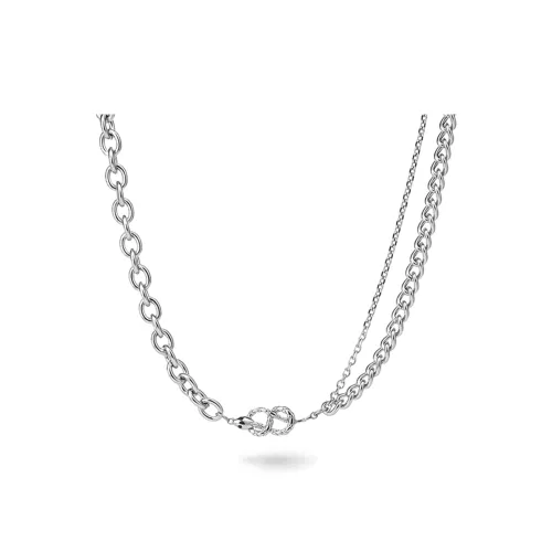 MAGICPOLE Титановые стальные ожерелья мужские серебряные