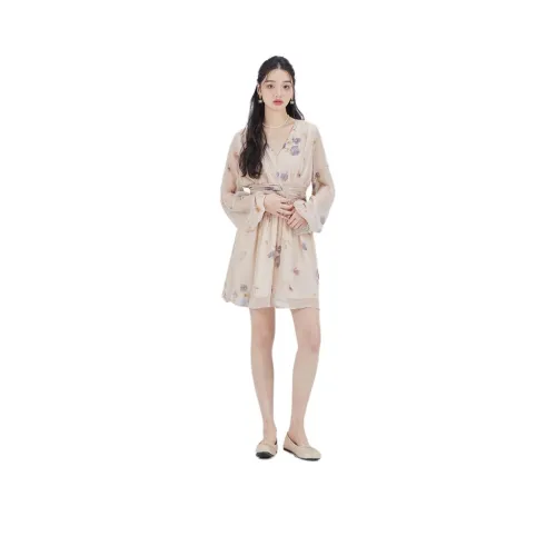 DEAR DEER PUFF Женские Платья с Длинным Рукавом