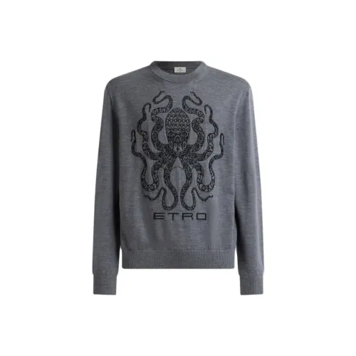 ETRO Серые Мужские Свитера
