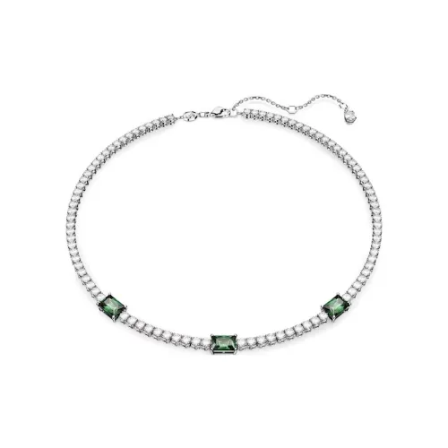 Swarovski Matrix Tennis Драгоценный камень Ожерелья Женское Серебро