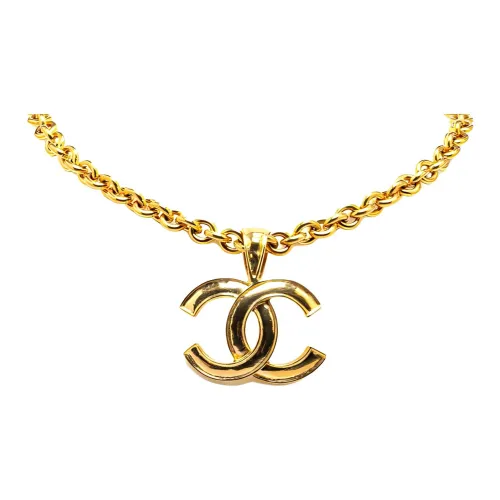 CHANEL COCO Золотое Покрытие Ожерелья Женские Золото