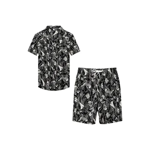 TAIZILONG Мужские черные рубашки