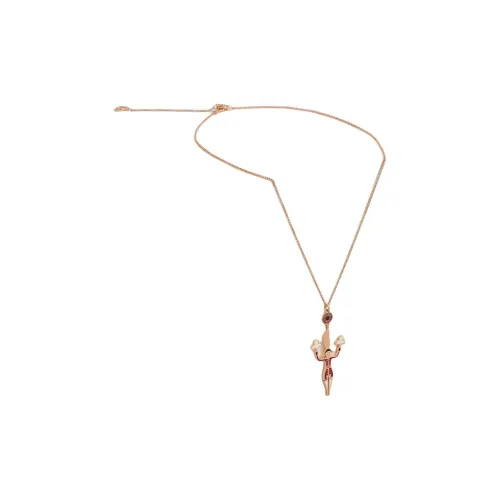 HERMES Ожерелья с покрытием из розового золота унисекс красный