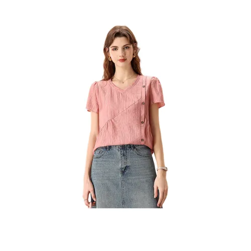 FENHONGMALI Розовые Женские Рубашки