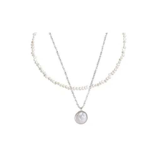 NATURALLYJOJO Ожерелья из пресноводного жемчуга женский серебряный