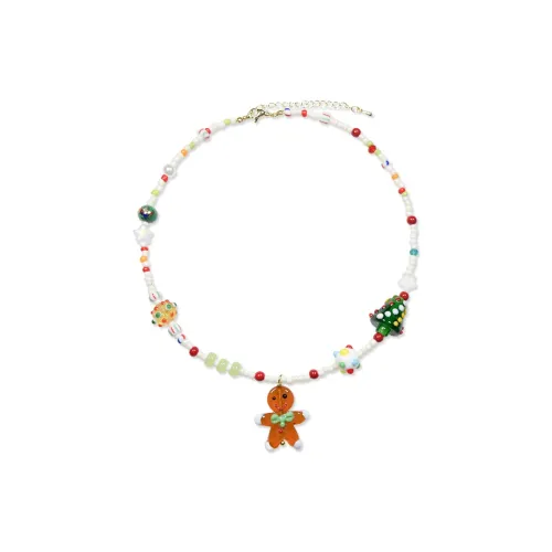 AWE Pearl Snowman Multicolor Beads Glaze Chain Keychain Women's