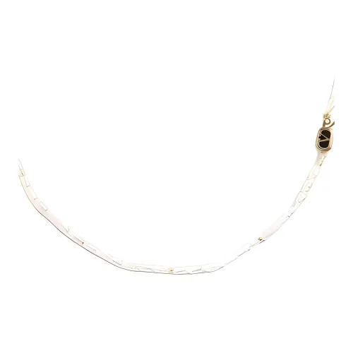 Valentino Металл Эмаль Ожерелья Мужской Белый