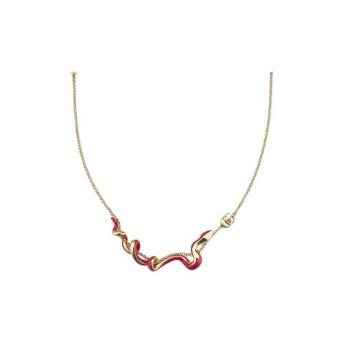 GUCCI 2025 Early Spring Collection Эмаль Ожерелья Унисекс Золото