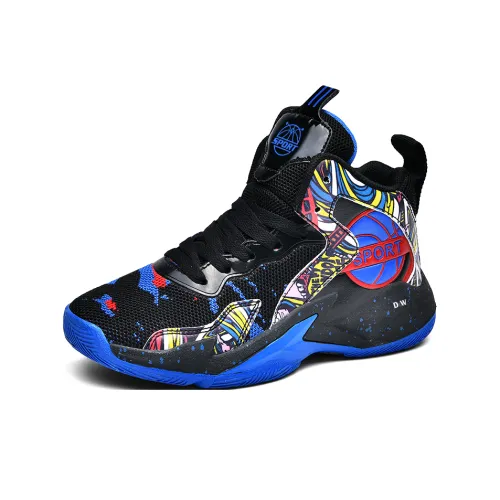 D W Анти KICK Амортизация И Устойчивость к Износу MID Топ Баскетбольные Кроссовки Детские