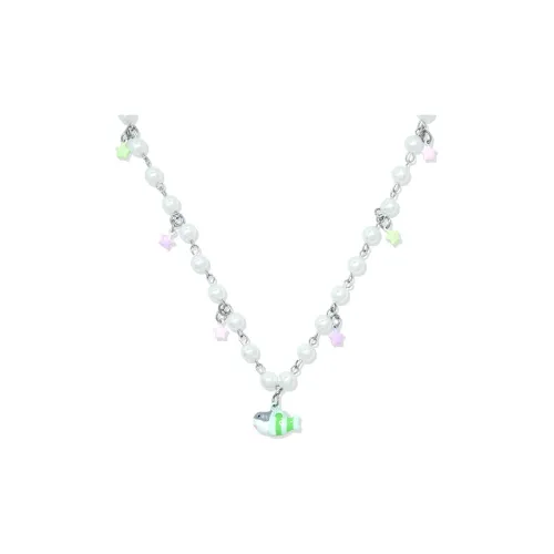 AWE Титановая сталь капля глазури многоцветные звезды подвесной кулон цепочка на ключицу женская