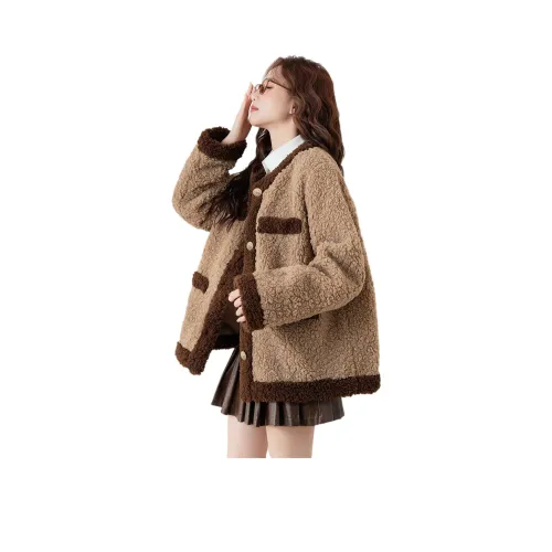 Tonlion Вельвет Feel Пальто Женское Карамель