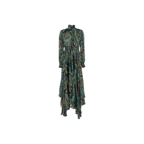 ETRO Многоцветные Женские Длинные Платья с Рукавами