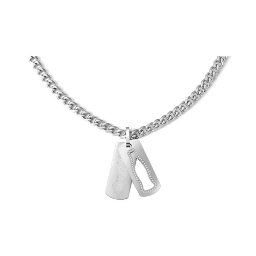 Coca Cola Титановая сталь Богатство Ожерелья Унисекс Серебряный