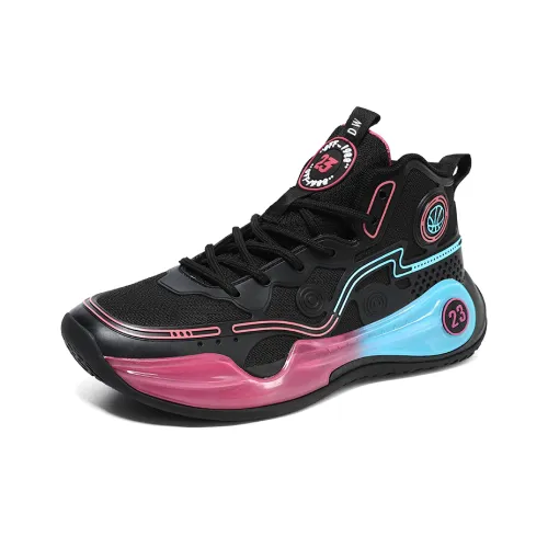 D W Анти KICK Амортизация И Устойчивость К Износу MID Топ Детские Баскетбольные Кроссовки Подростки