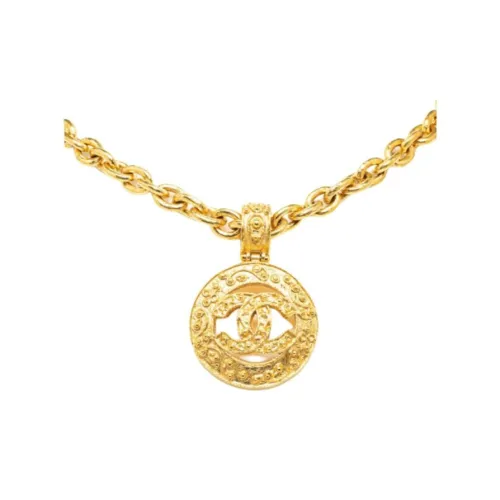 CHANEL CC Золотое Покрытие Ожерелья Женские Золото