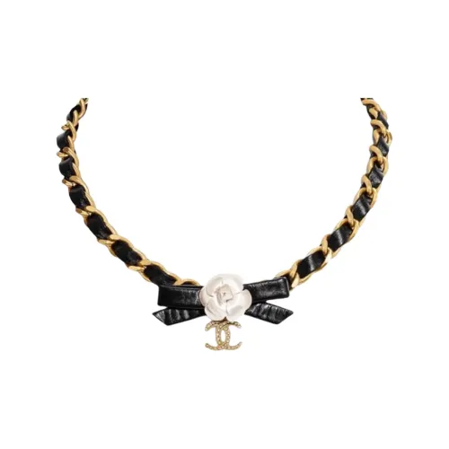 CHANEL Camellia Цветочный дизайн Metal Necklaces Женские