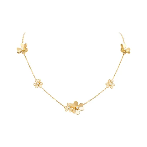 Van Cleef & Arpels Frivole Series Ожерелья Золотые Женские
