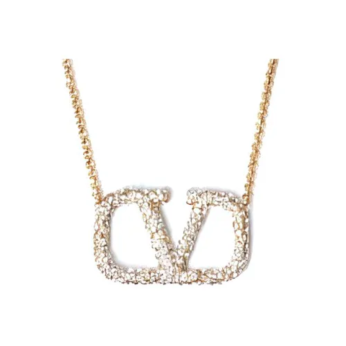 Valentino Crystal Necklaces Женские Золотой