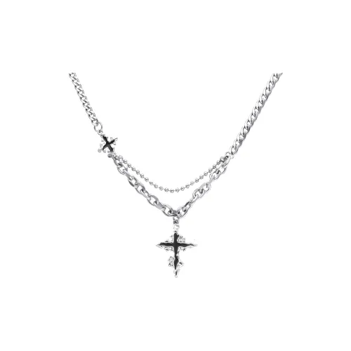 FOREVER MELODY Титановые стальные ожерелья мужские серебряные