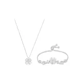 Кулон "Четырехлистный клевер" + Браслет (1 пара)