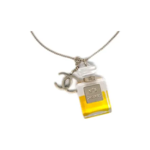 CHANEL CC Золотое Покрытие Ожерелья Женское Серебро