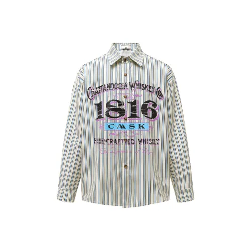 GM Полосы Сине-белый Женские Рубашки