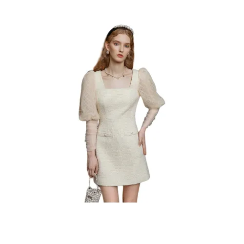 JORYAweekend Длинное платье с длинными рукавами женское бежевый