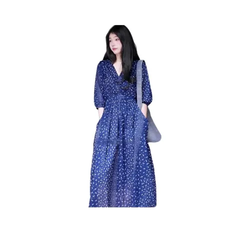 LAKESI Длинное платье с длинными рукавами женское