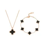 Кулон "Четырехлистный клевер" + Браслет (1 пара)