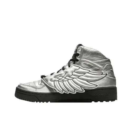 Adidas Originals JS Wings High Топ Скейтборд Кроссовки Мужские Серебряные