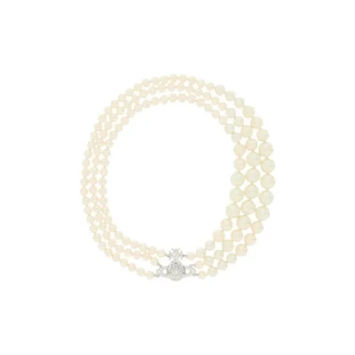 Вивьен Вествуд Жемчужный Crystal Necklaces Женские Белые