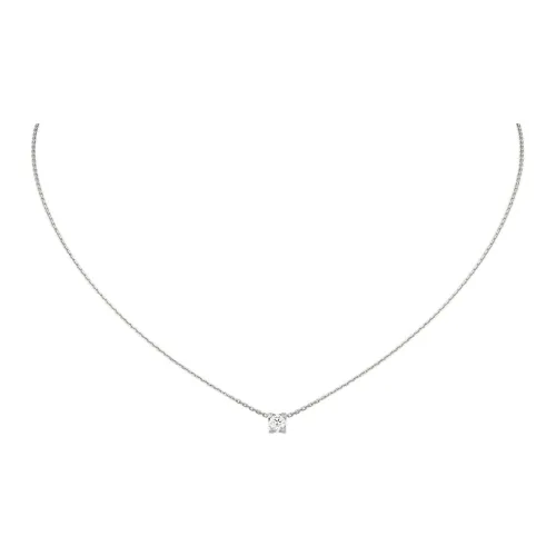 Cartier 1895 Series 18К Белое золото Бриллиантовое ожерелье Женское Серебро