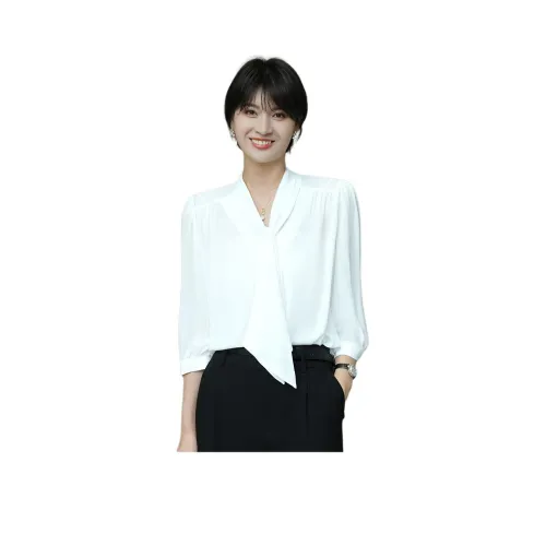 ONE SHALLOW Рубашка Женская Белая