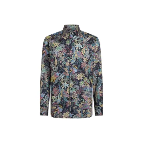 ETRO Мужские Синие Рубашки