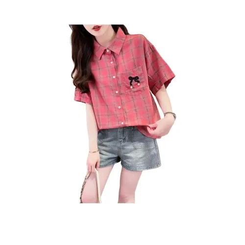 MORii Женские Рубашки Красного Цвета