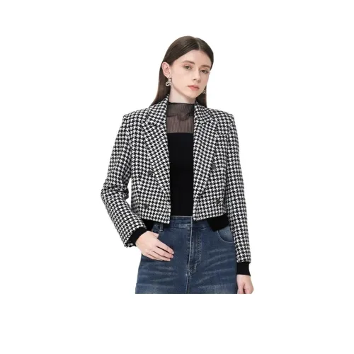 Caroline Куртки Пальто Женские Черный Белый