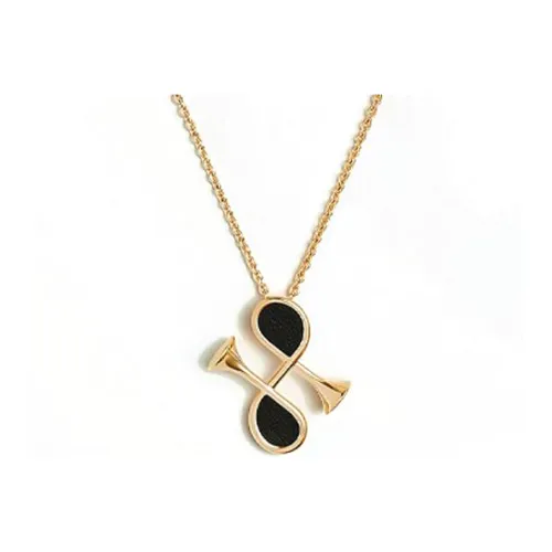 HERMES Cor H Телячья кожа Ожерелья Унисекс Золото