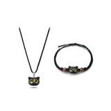 Желтый комплект одежды для кошек [Ожерелье + Браслет]