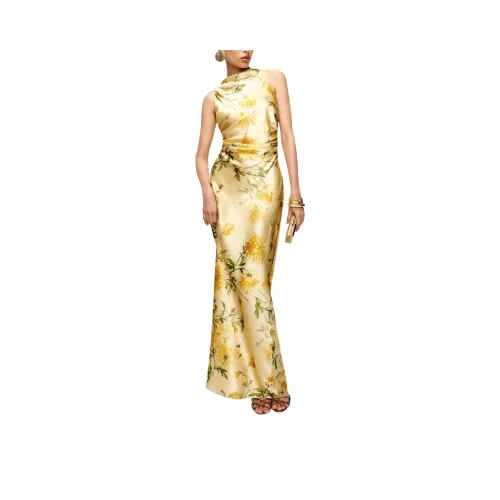 Reformation Anaiis Шелковое Платье Без Рукавов Женское