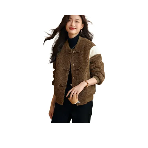 Mo Han Yi Mei Бейсбольная куртка Женская Оливково-зеленая